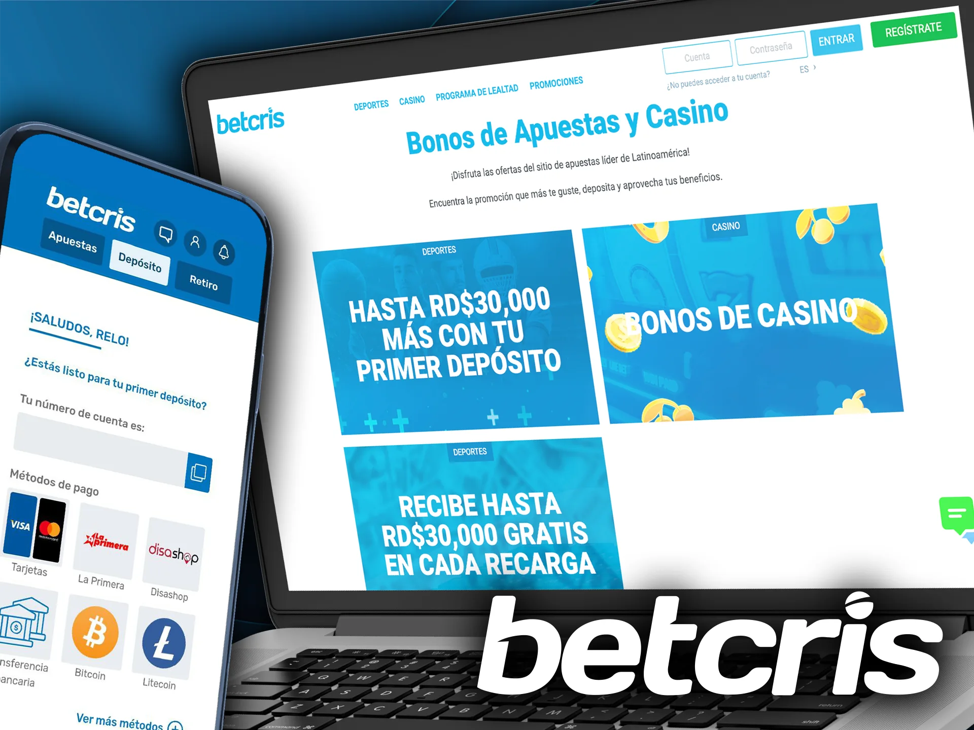 Registro y activación del bono en la página web de Betcris.